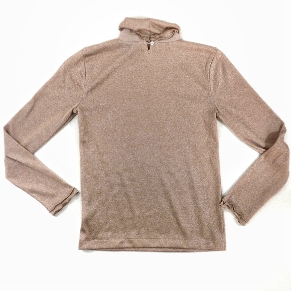 J. Crew Tan With Metallic Gold Flake Turtleneck - Picture 6 of 11